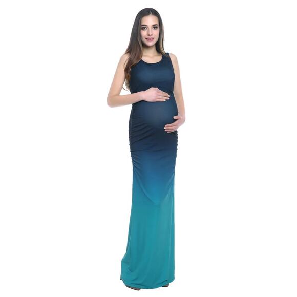 Kimi + Kai Maternity "Sonia" Ombre Tank Column Maxi Dress Women's Size‎ XS - Picture 12 of 12